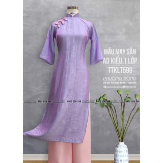 Áo Dài Phom Trẻ Gấm Lụa Phom Suông TTKLT599